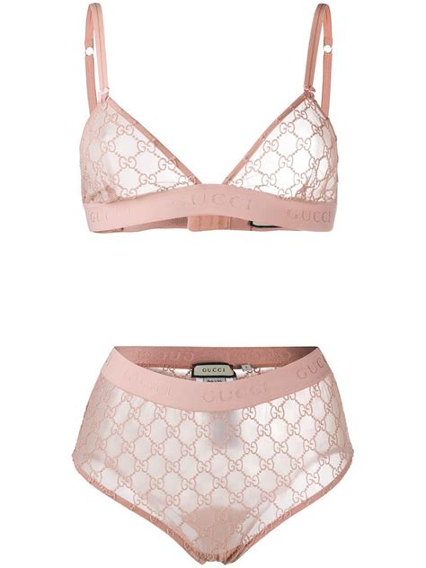 gucci women's 2 piece underwear|Gucci panties and bra.